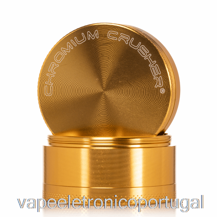 Vape Eletrônico Triturador De Cromo 2.2 Polegadas Moedor De 4 Peças Ouro